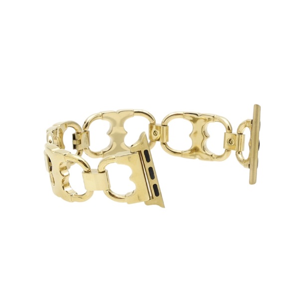 Tory Burch Gold Link Apple Watch Band - Picture 5 of 6